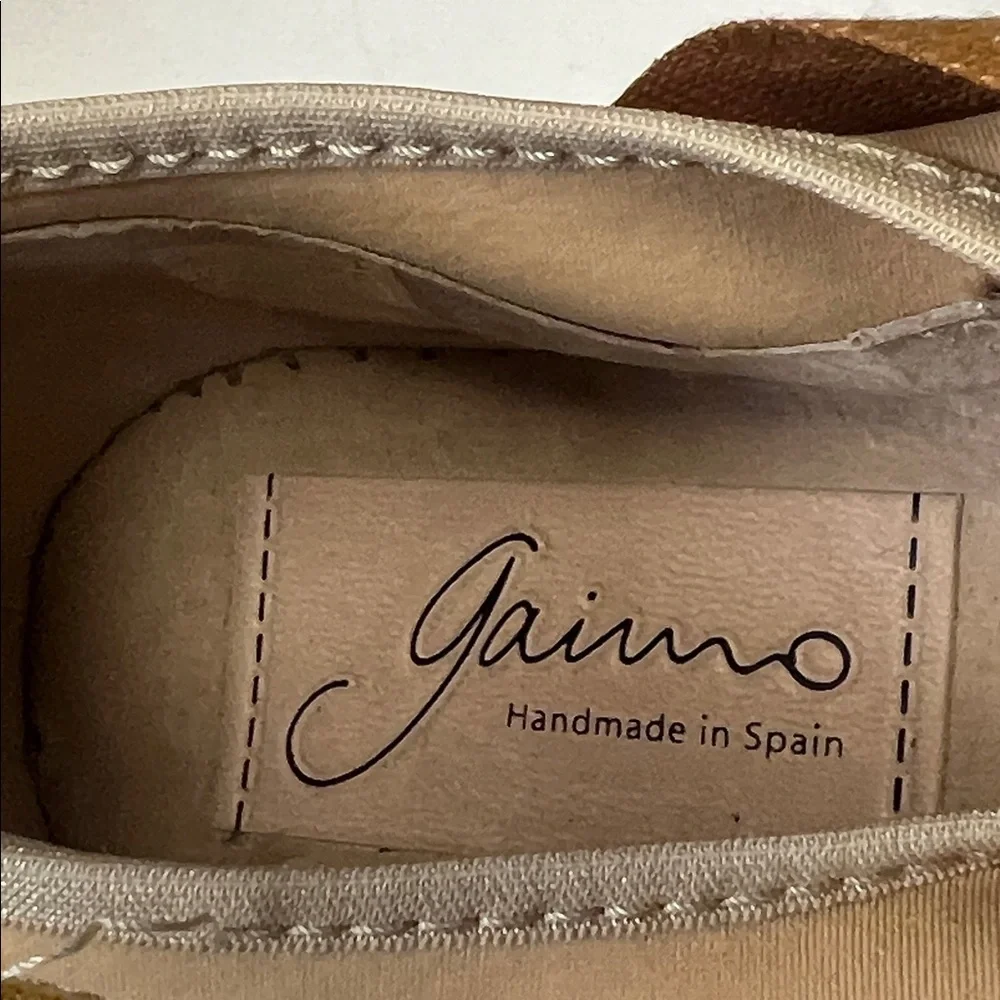 Free People x Gaimo Chapmin Espedrille Sneakers Yellow and Tan Sz 10